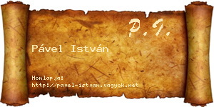 Pável István névjegykártya