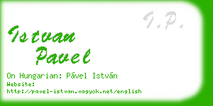istvan pavel business card